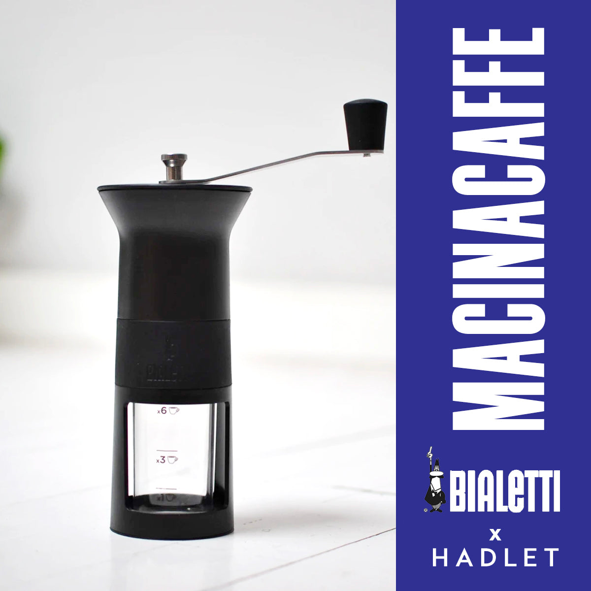 Bialetti Coffee Hand Grinder Macinacaffe [Black/Red]