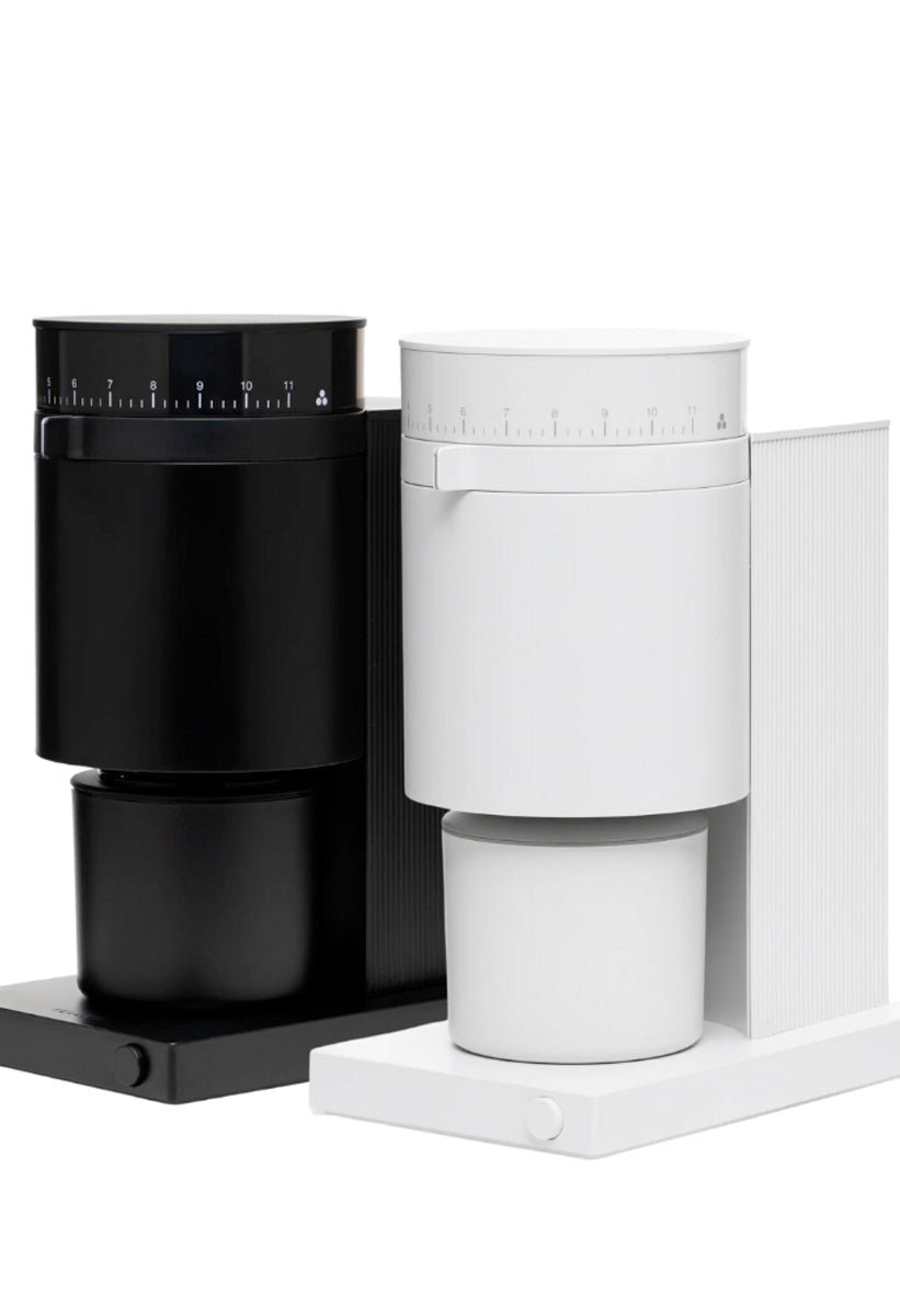Fellow Opus Conical Burr Coffee Grinder Black/White | Fellow coffee kettle specialty brewing | The Hadler Store
