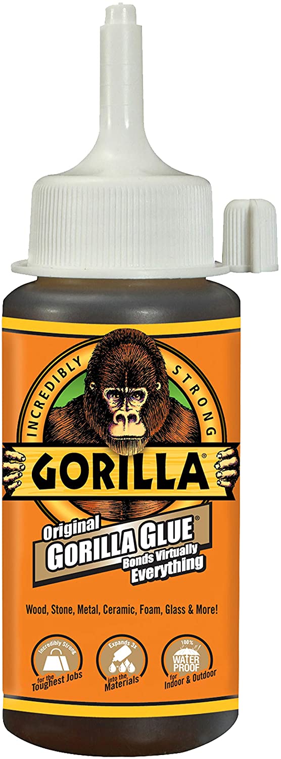 Gorilla Original Glue, Waterproof Polyurethane [2/4/8 Oz]