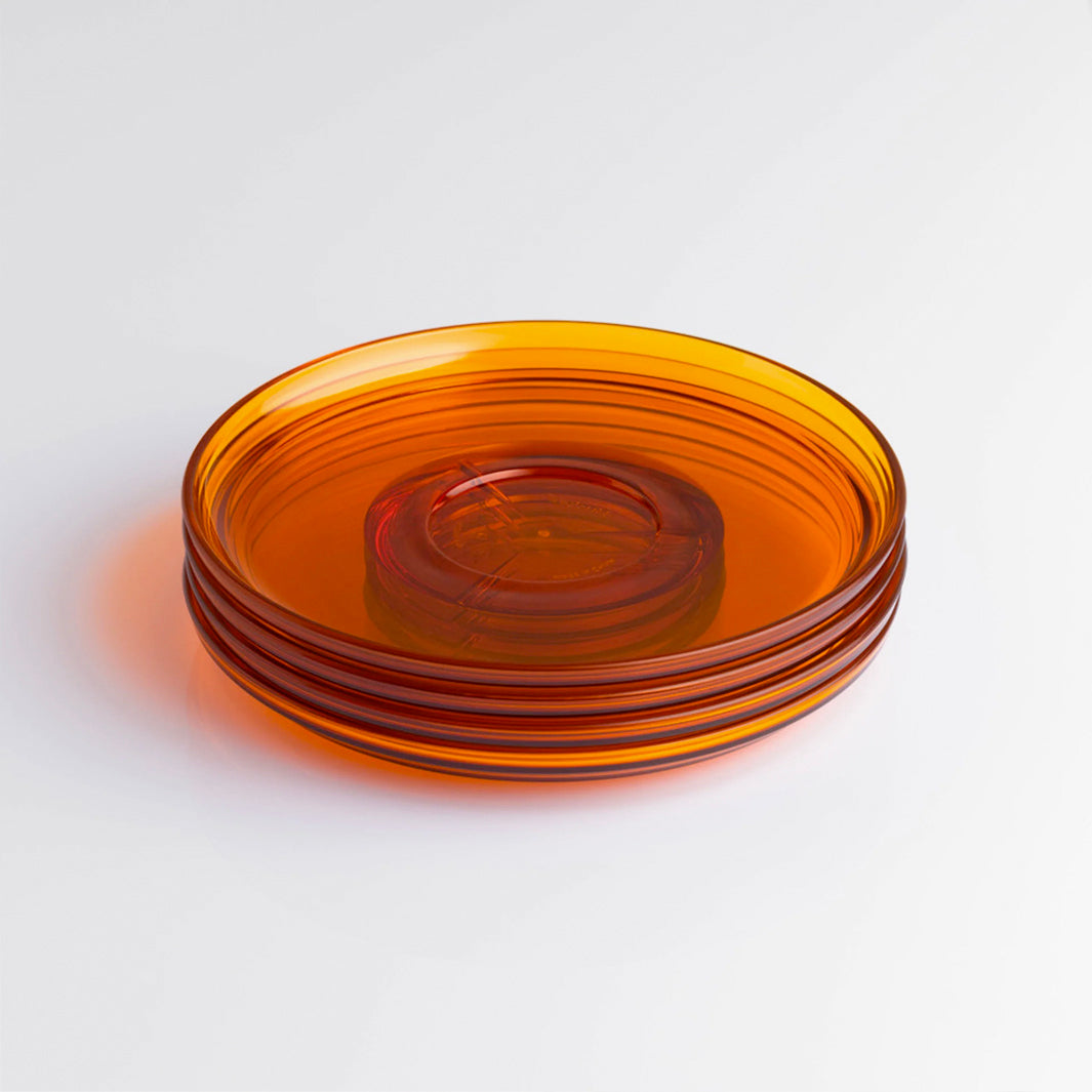 Huskee Renew Pack of 4 Universal Saucer [Amber]