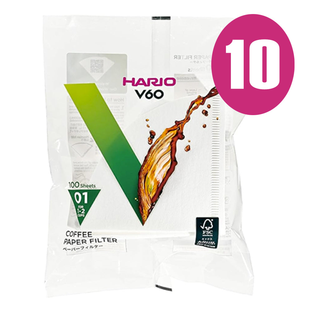 Hario Filter Paper 01 White [10/20/50 Packs]