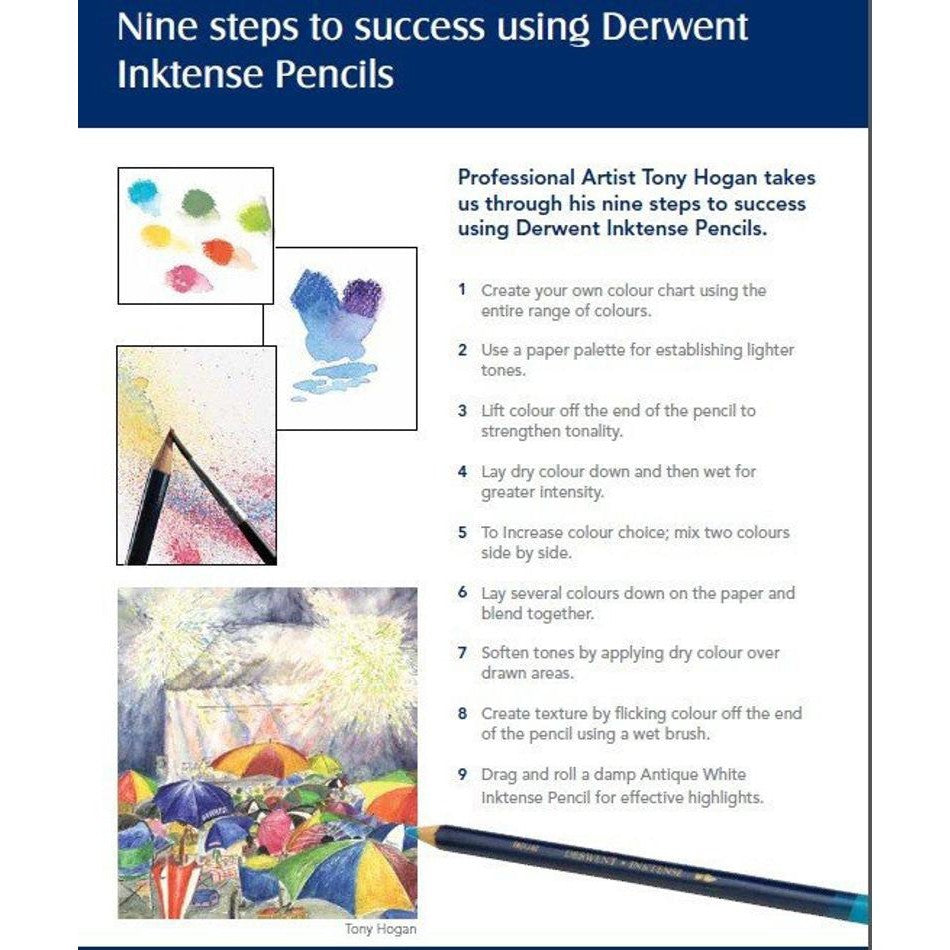 Derwent Inktense Ink Colour Pencils for Drawing Art [Metal Tin, 72 Count]