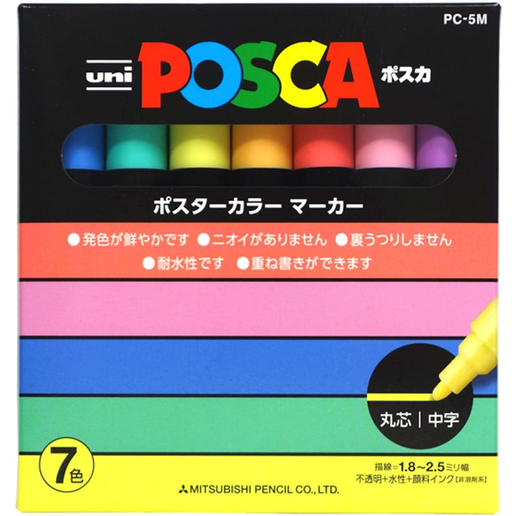 Uni Posca PC5M7C [Medium Tip 1.8 - 2.5mm]
