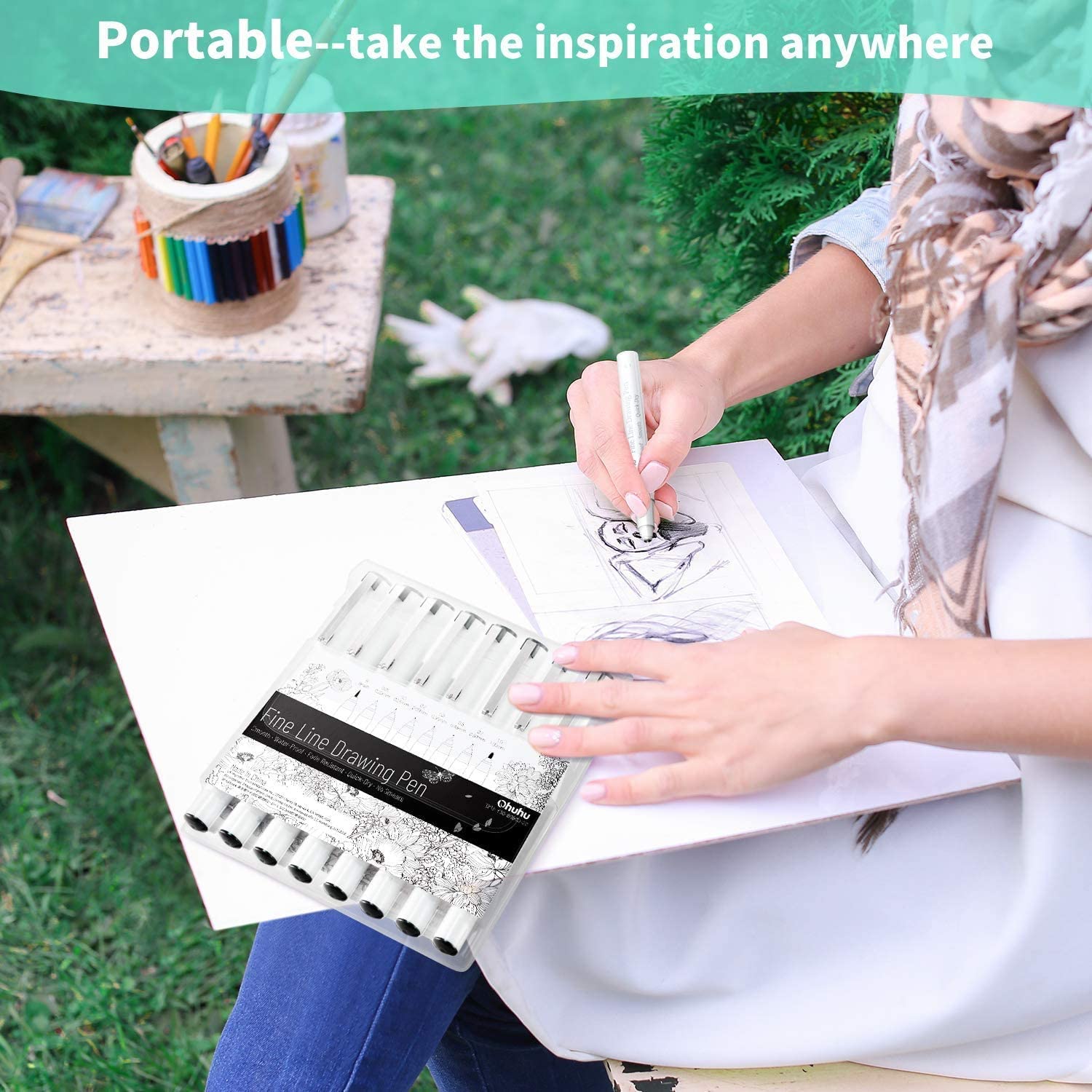 Ohuhu Fineliner Drawing Pen Set of 8