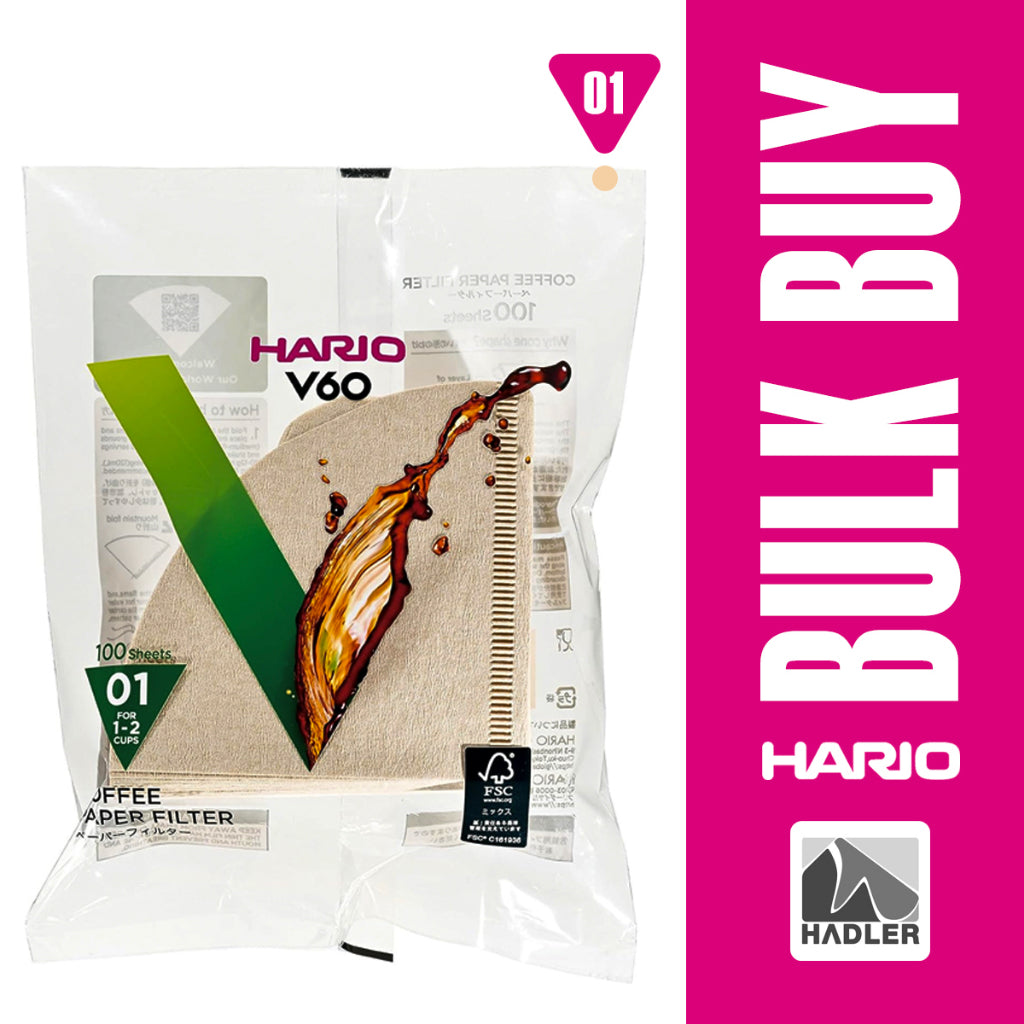 Hario Filter Paper 01 Natural [10/20/50 Packs]