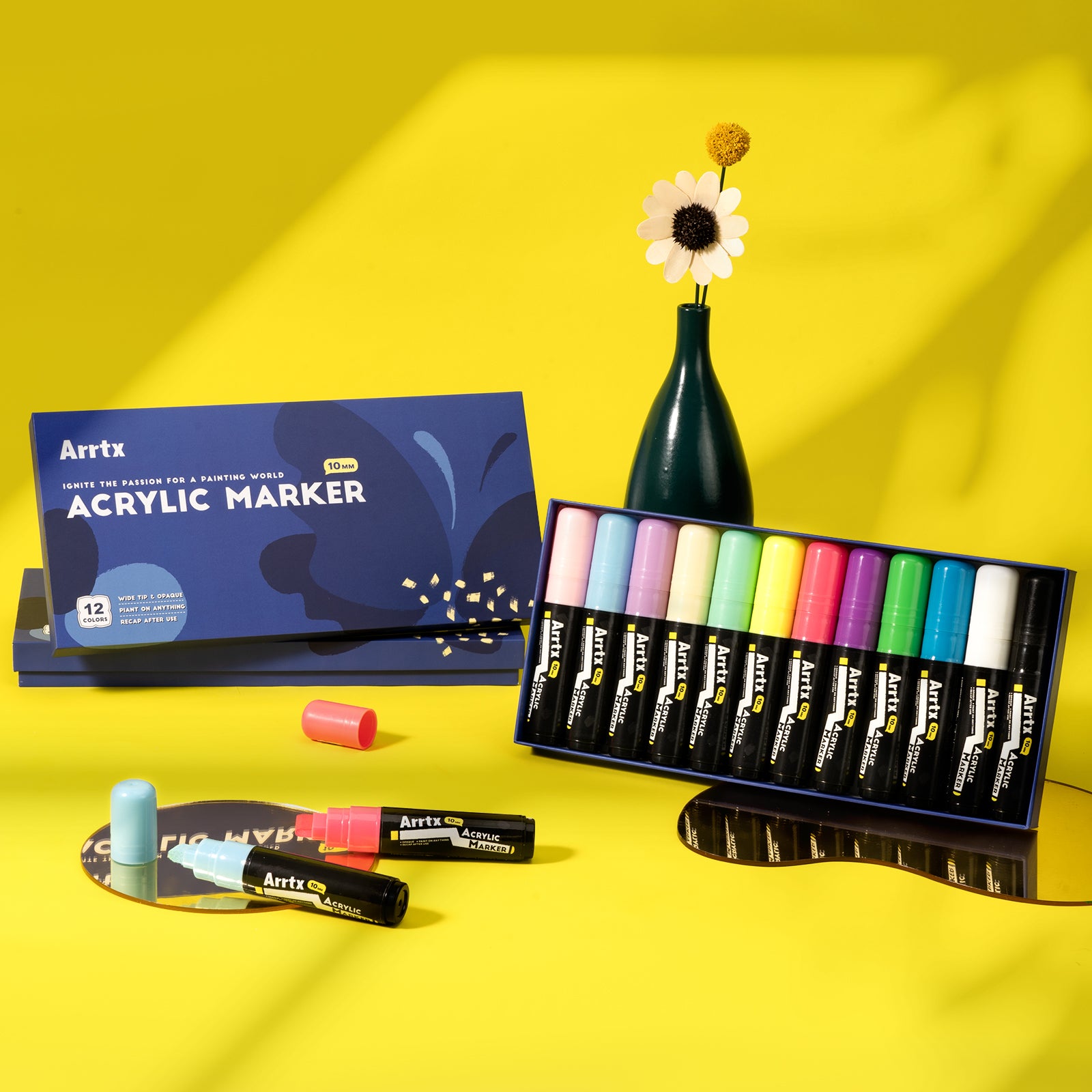 Arrtx 12 Pack Jumbo Markers 10mm nibs