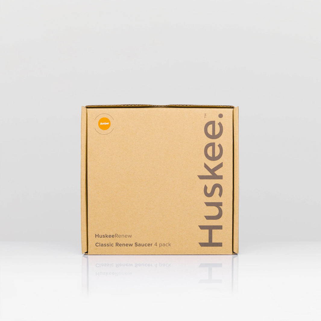 Huskee Renew Pack of 4 Universal Saucer [Amber]
