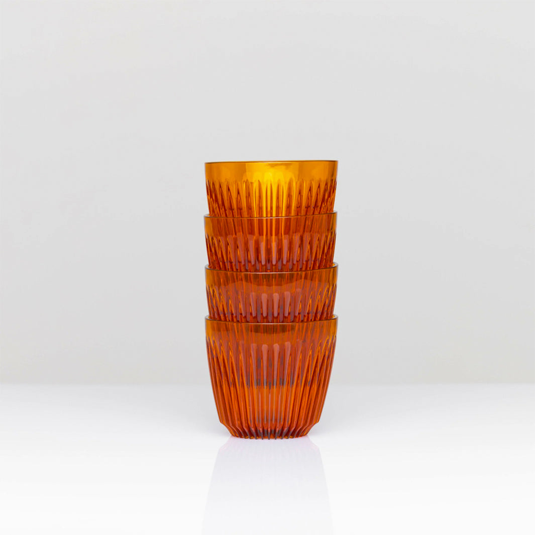 Huskee Renew 6oz Pack of 4 Coffee Cups [Amber]