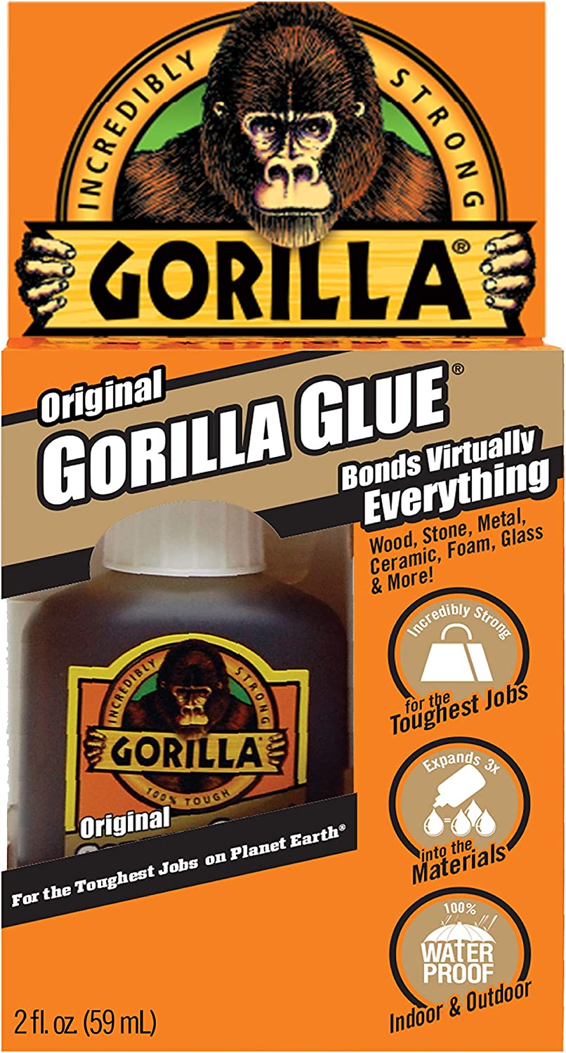 Gorilla Original Glue, Waterproof Polyurethane [2/4/8 Oz]