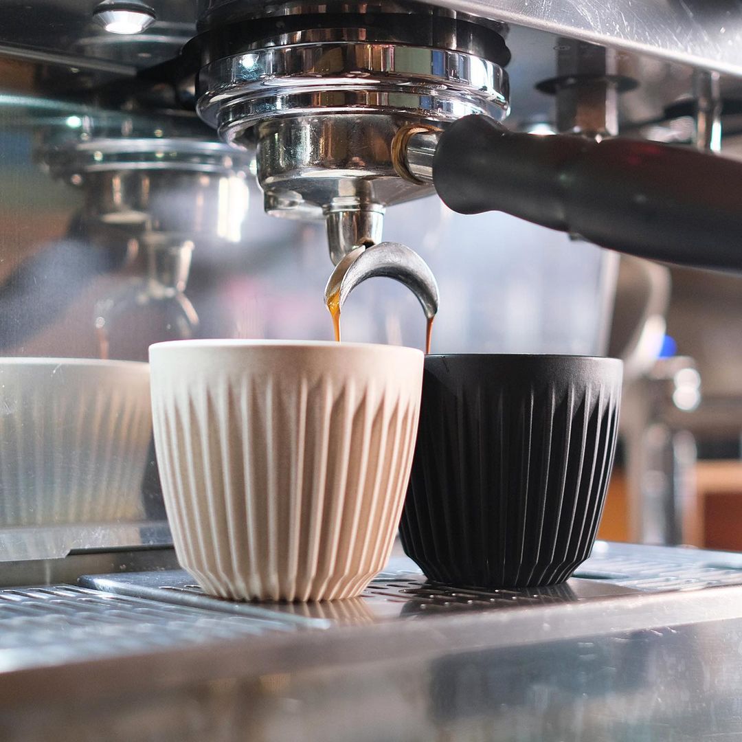 Huskee Coffee Cups Pack of 4 [3oz/88ml] (Charcoal/Natural)