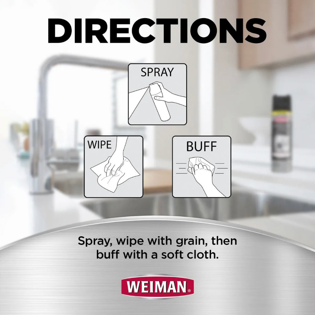 Weiman Aerosol Stainless Steel Cleaner [12 oz]