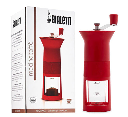 Bialetti Coffee Hand Grinder Macinacaffe [Black/Red]