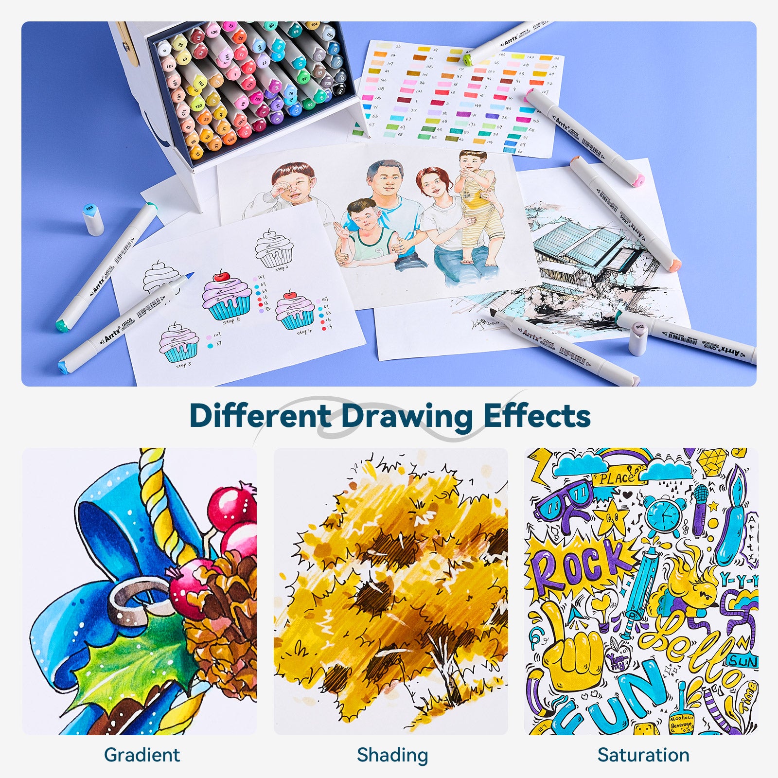 Arrtx Brush Alcohol Markers Oros 80 Colors