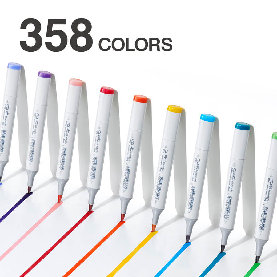 Copic Sketch 72 Markers Set [A-E] with Acrylic Marker Holder