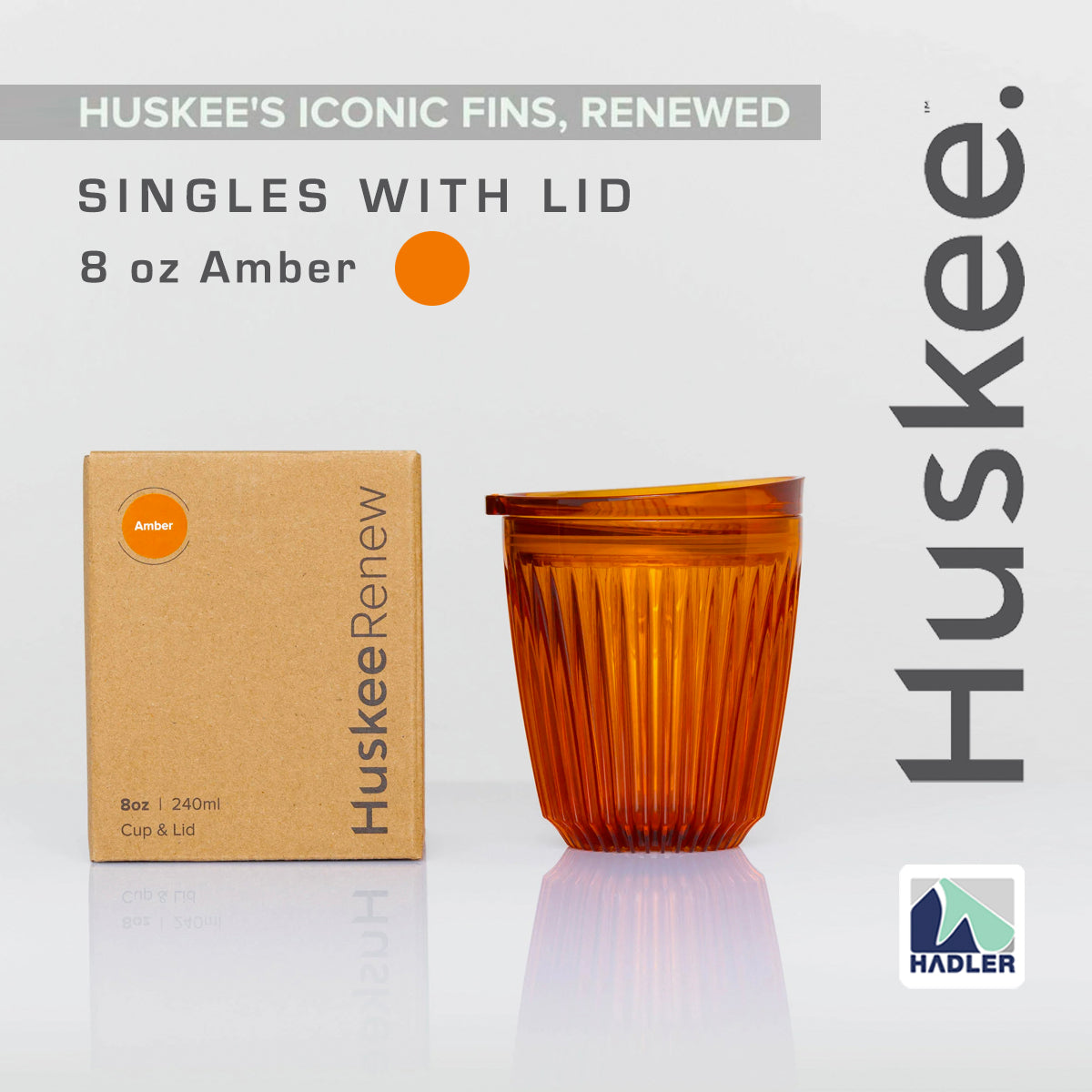 Huskee Renew 8oz Cup & Lid [Amber]
