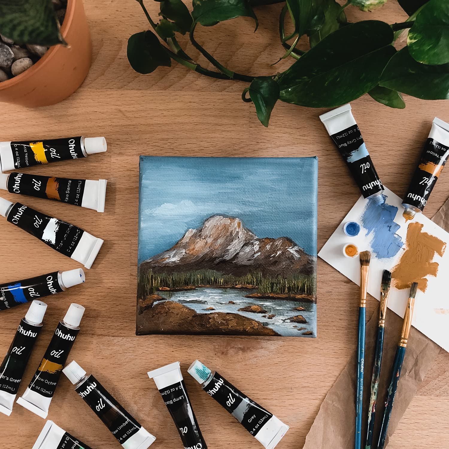 Ohuhu Oil Paint Set, 24/36 Colors, 12 ml Tubes