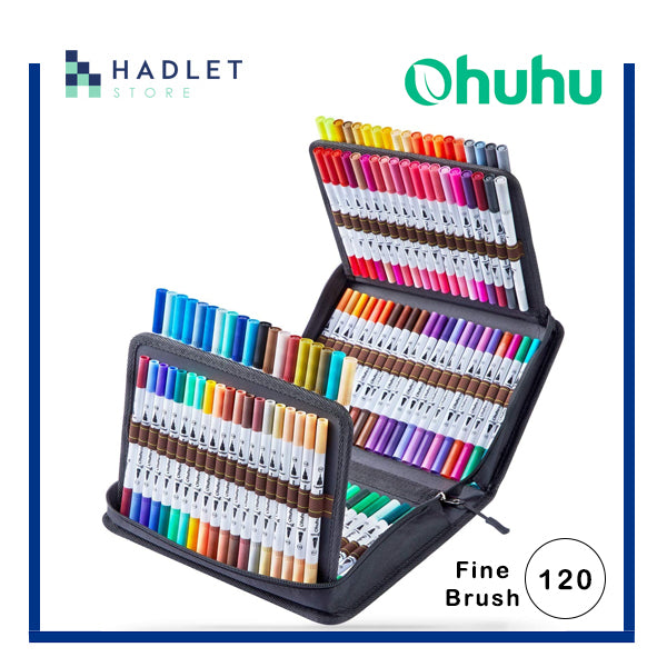Ohuhu Water Based Dual Tips Markers with Carrying Case [60 - 120]
