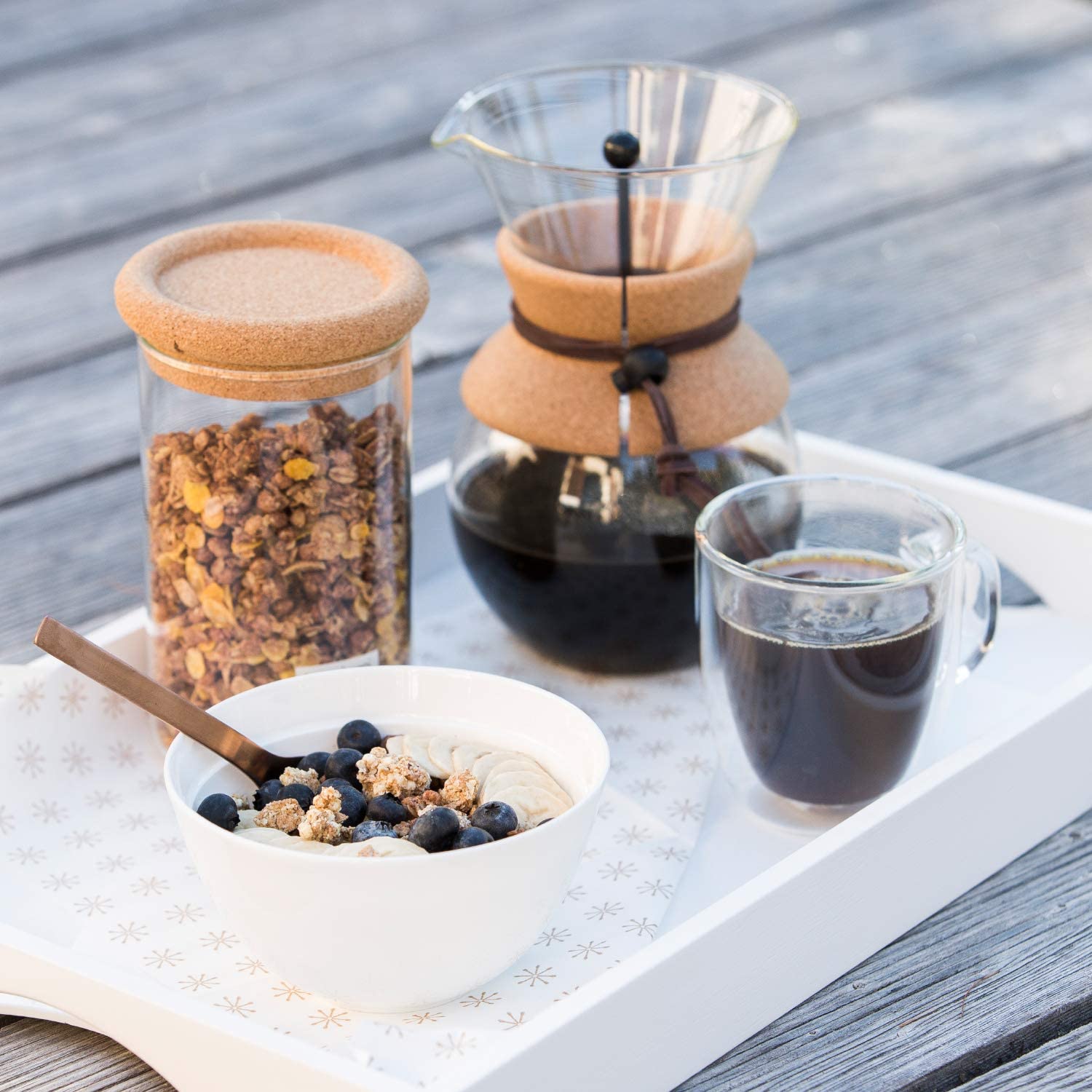 Bodum Pour Over Coffee Maker with Band [Cork/Black]