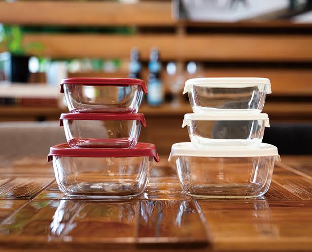Hario Heat Resistant Glass Storage Container Set of 3 [White]
