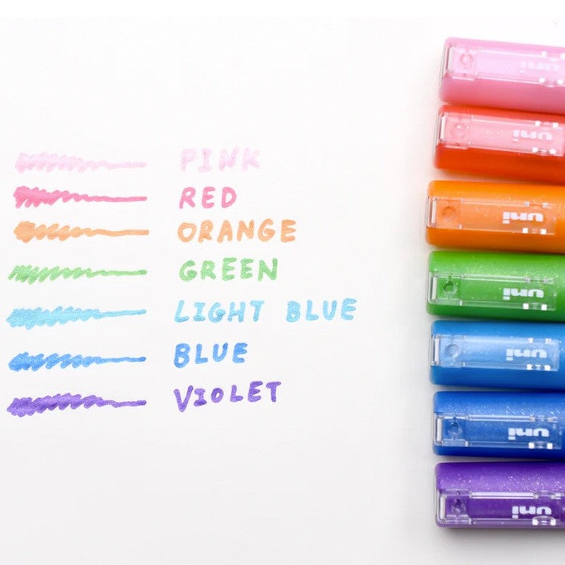 Uni Posca PC1ML7C Extra Fine with Glitter, 7 Colors