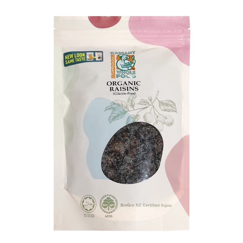 Radiant Whole Food 100% Organic USA Raisins No Added Preservatives [250g]