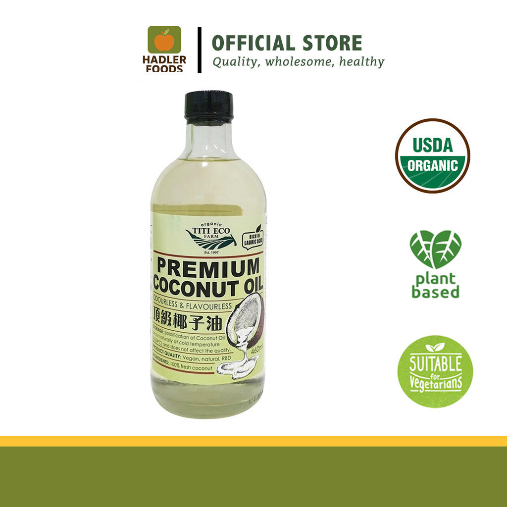 Premium Coconut Oil Colorless and Odourless by Titi Eco farm [460g]