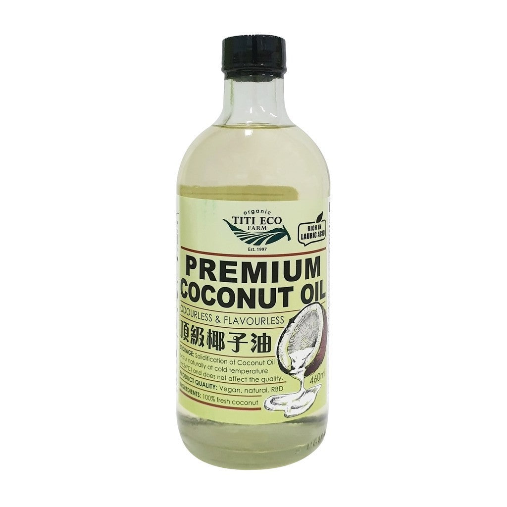 Premium Coconut Oil Colorless and Odourless by Titi Eco farm [460g]
