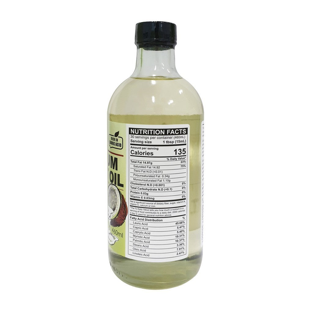 Premium Coconut Oil Colorless and Odourless by Titi Eco farm [460g]