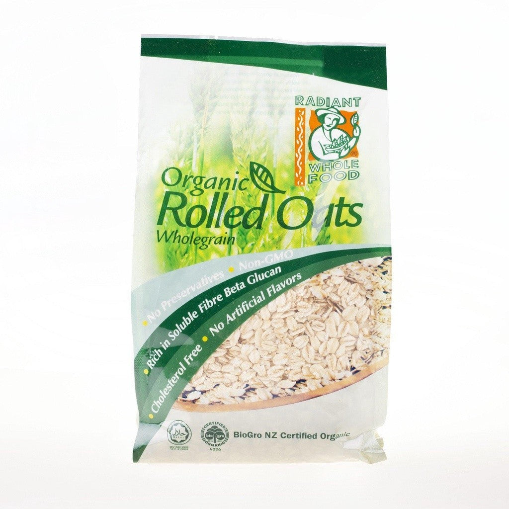 100% Organic Australian Rolled Oats by Radiant Whole Food [500g]