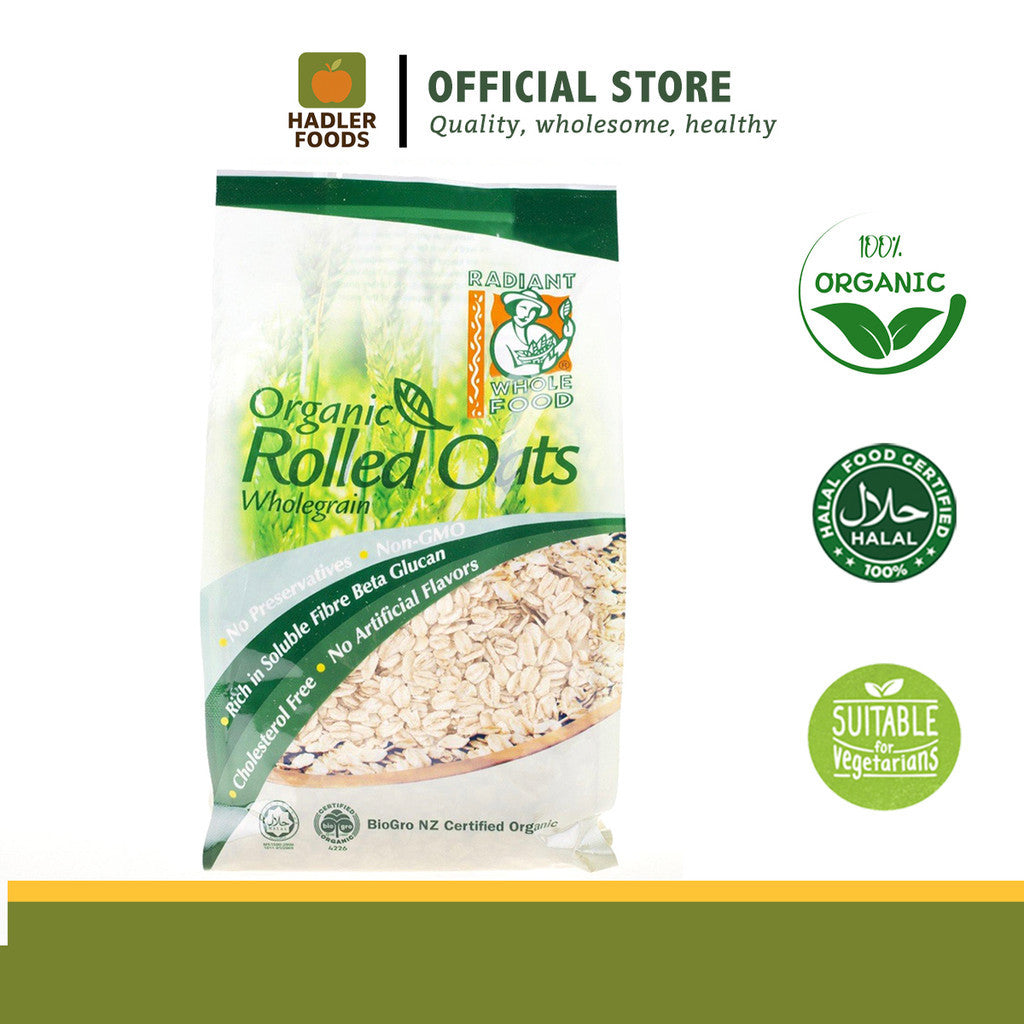 100% Organic Australian Rolled Oats by Radiant Whole Food [500g]