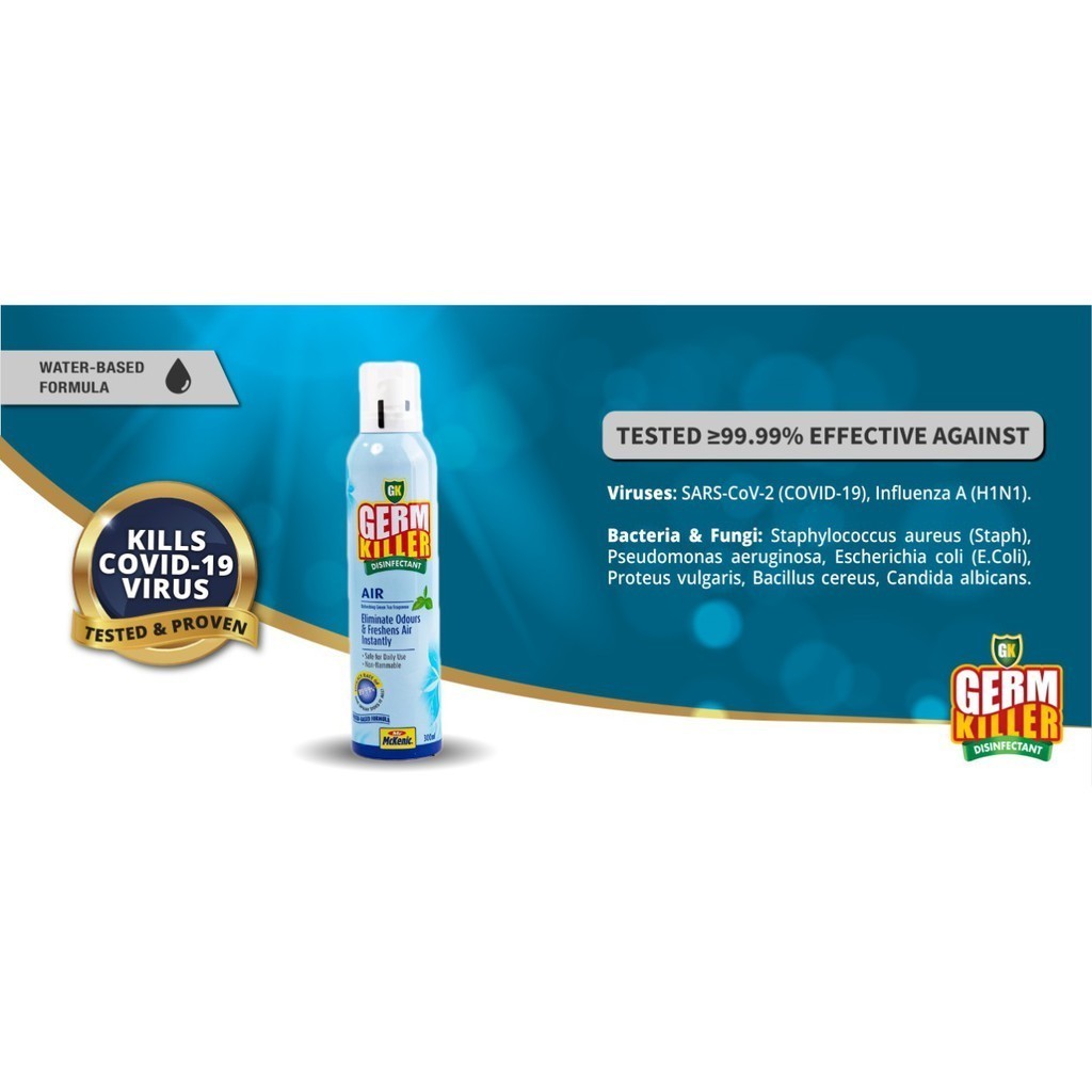 Mr McKenic® Air-Con Cleaner + GK Air™ [Twin Pack] DIY aircon cleaning. Improves Efficiency. Kills Airborne Germs.