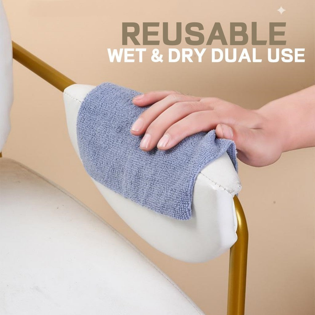 Premium 20 Pcs 200gsm Signature Microfiber Cleaning Cloths Absorbent Lint‑Free Reusable [20 × 20 cm]