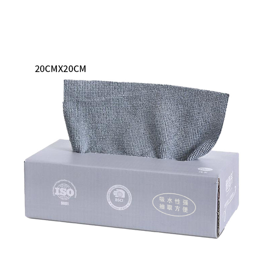 Premium 20 Pcs 200gsm Signature Microfiber Cleaning Cloths Absorbent Lint‑Free Reusable [20 × 20 cm]