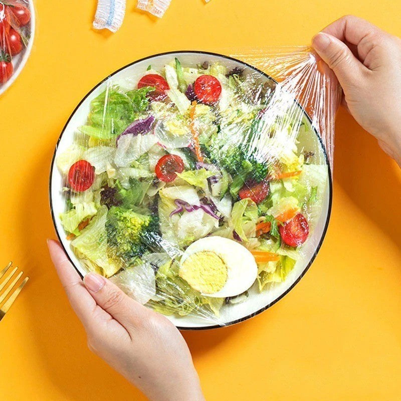 300‑Pack Stretch‑Fit Food Covers – Disposable, Food‑Safe & Reusable by Utookii Japanese Premium Brand