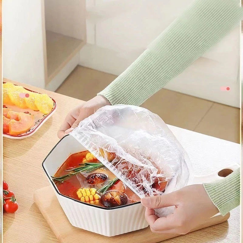 300‑Pack Stretch‑Fit Food Covers – Disposable, Food‑Safe & Reusable by Utookii Japanese Premium Brand