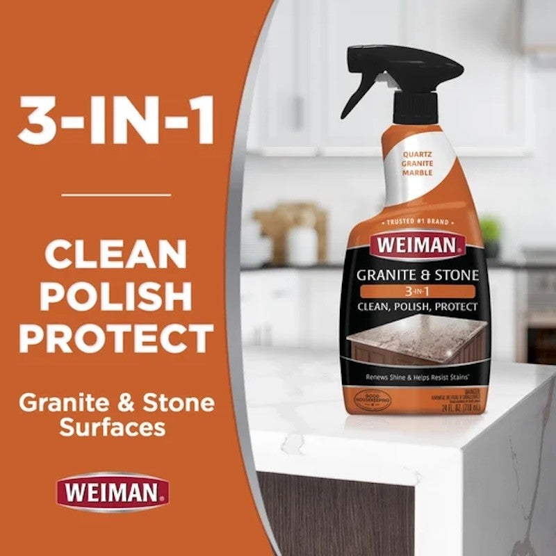 Weiman Granite & Stone 3-in-1 Spray – Clean • Polish • Protect [710ml]
