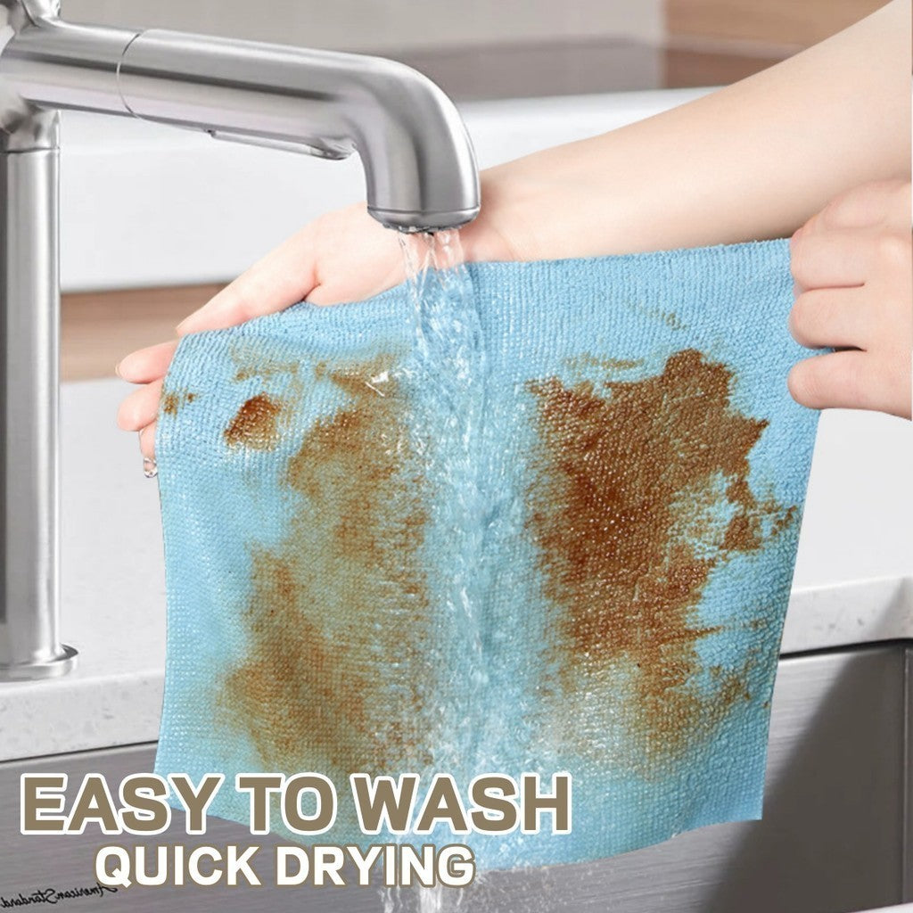 Premium 20 Pcs 200gsm Signature Microfiber Cleaning Cloths Absorbent Lint‑Free Reusable [20 × 20 cm]