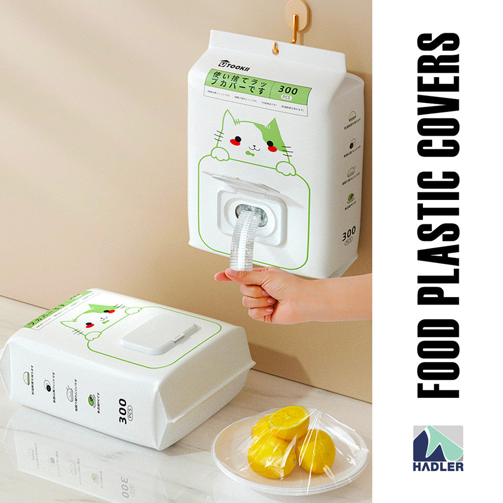 300‑Pack Stretch‑Fit Food Covers – Disposable, Food‑Safe & Reusable by Utookii Japanese Premium Brand