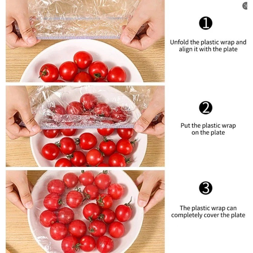 300‑Pack Stretch‑Fit Food Covers – Disposable, Food‑Safe & Reusable by Utookii Japanese Premium Brand