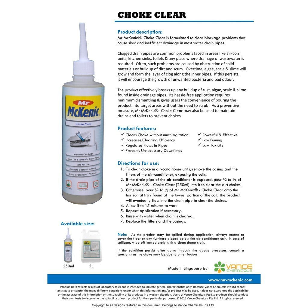 Mr McKenic Choke Clear (250ml)