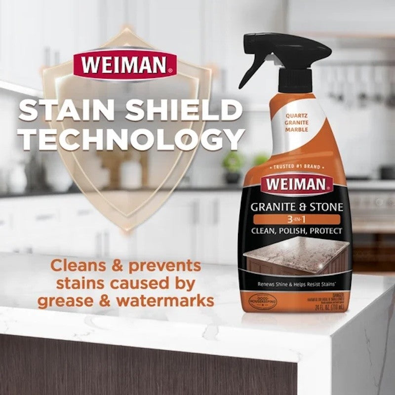 Weiman Granite & Stone 3-in-1 Spray – Clean • Polish • Protect [710ml]
