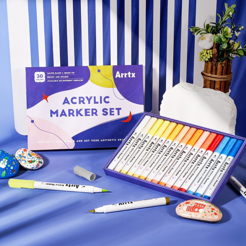 Arrtx 30B Colors Acrylic Brush Paint Pens