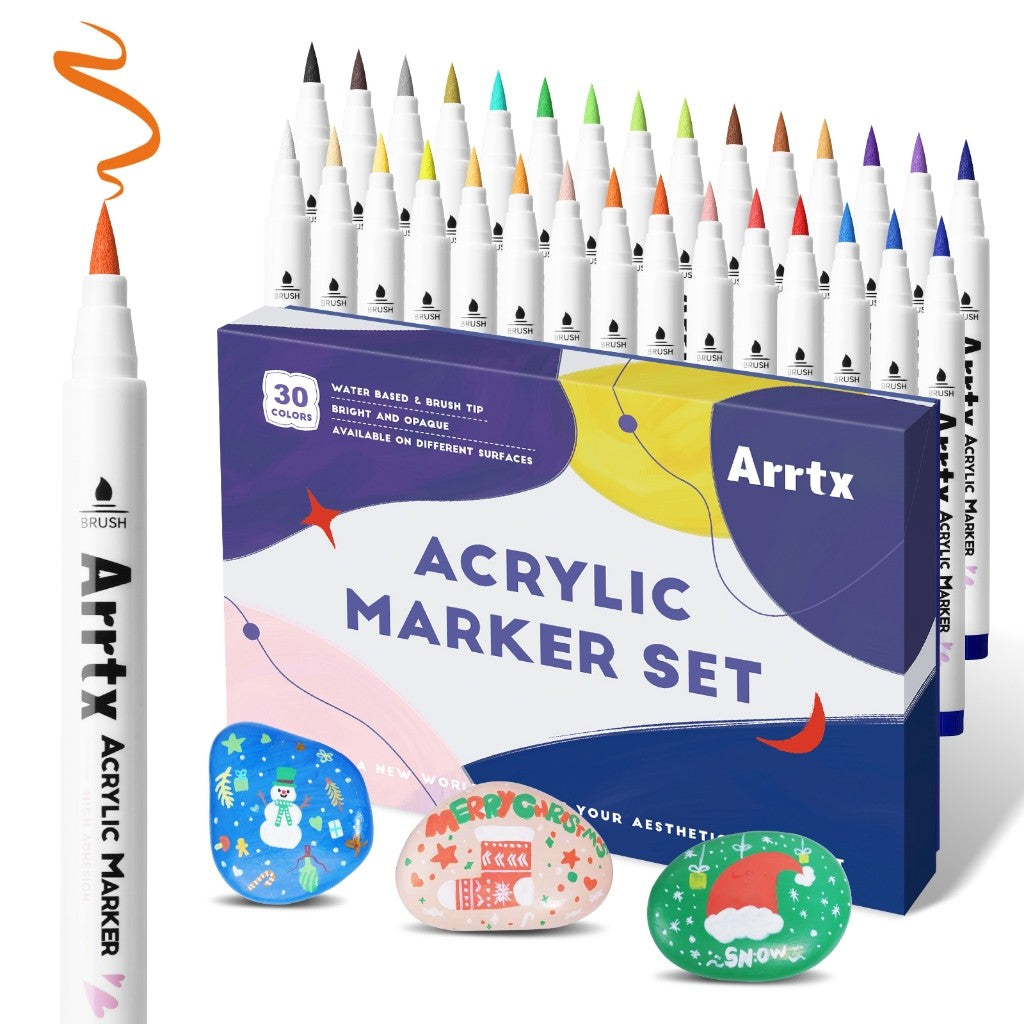 Arrtx 30B Colors Acrylic Brush Paint Pens