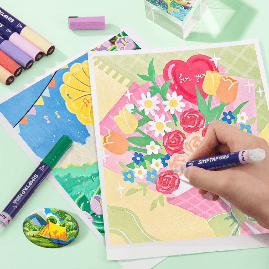 Arrtx Simptap Acrylic Marker 48 Colors
