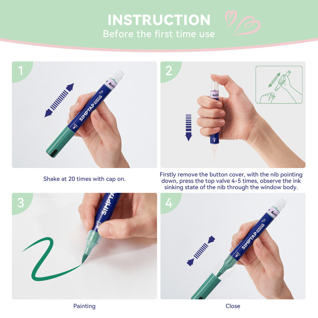 Arrtx Simptap Acrylic Marker 48 Colors