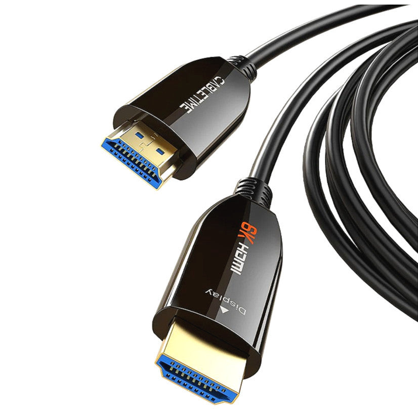 Cabletime HDMI 2.1 AOC Fiber Optical Cable [10- 50M] – 8K 60Hz, 4K 144Hz, 48Gbps Ultra High Speed
