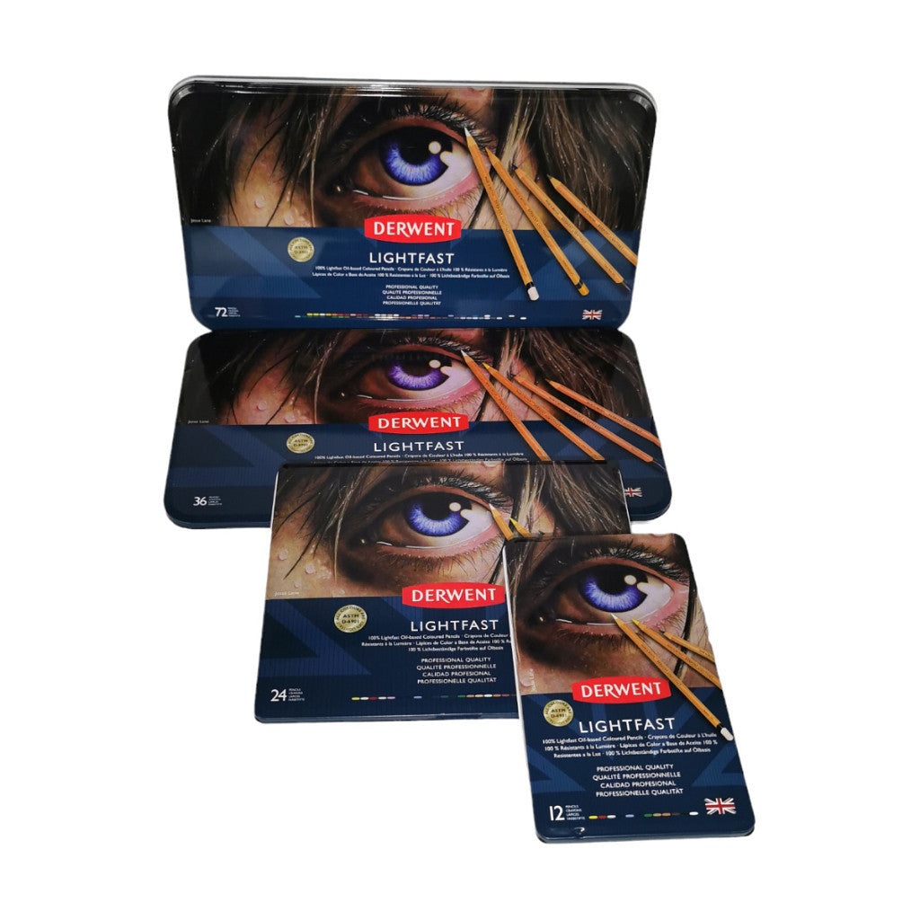 Derwent Lightfast Colour Pencils Tin (72 Colours) – Professional Artist Grade