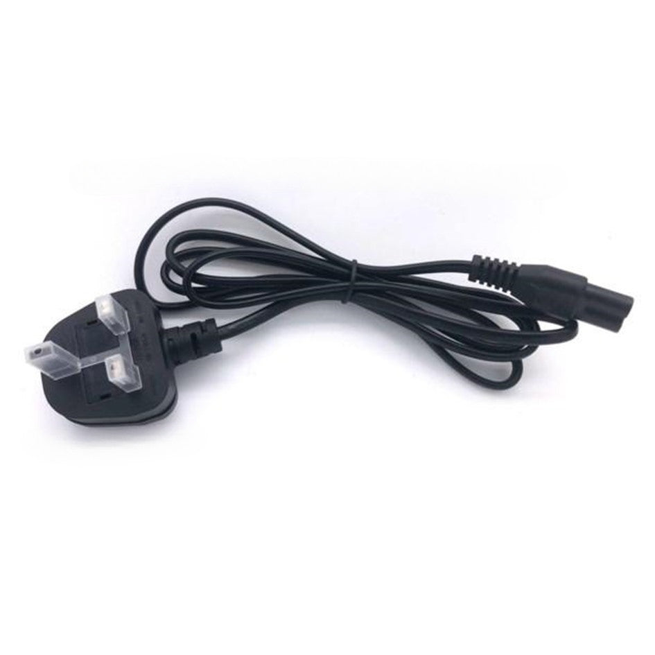 C7 Figure 8 Power Cable 1.5M UK/SG 3 Pin Plug – 2 Pin IEC C7 Power Cord for TV, PS4, Laptop Charger