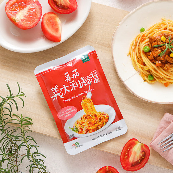 Vegan Tomato Spaghetti Pasta Sauce Ready Meal Pack by Leezen (120g)