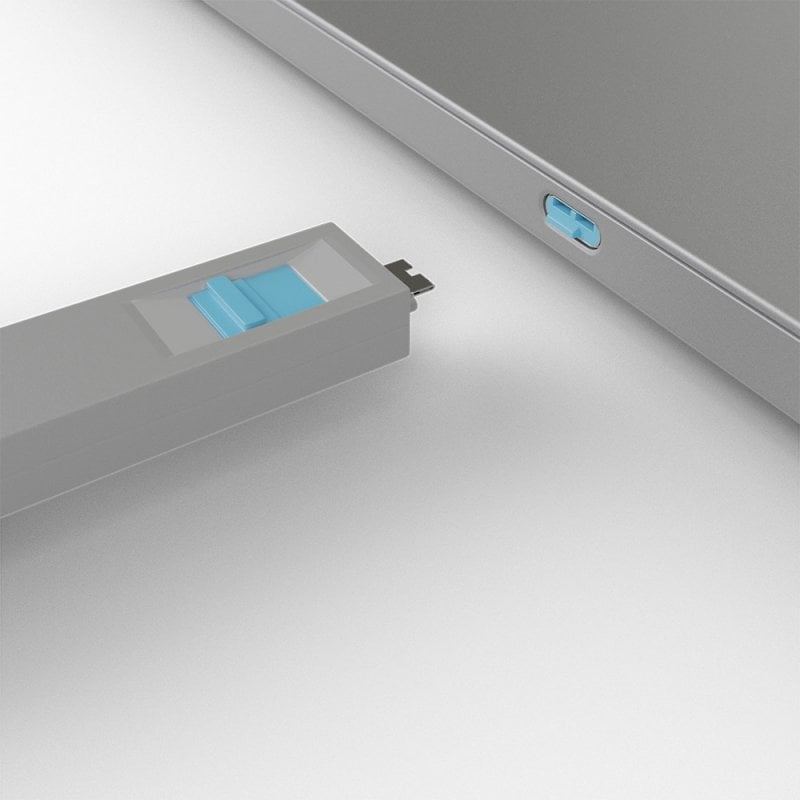 Lindy USB-C Port Blocker Blue 40466 (10 Pack) Thunderbolt 3 Security Lock